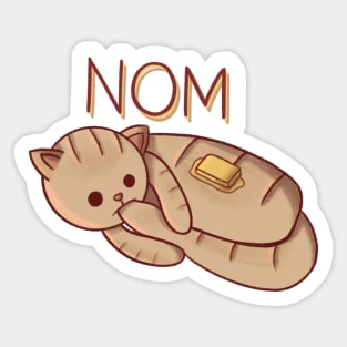 Nom Cat Bread Sticker